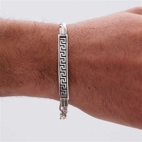 cheap mens versace bracelet|silver versace bracelet men.